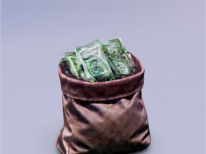 3D Bag Money 3Dモデル