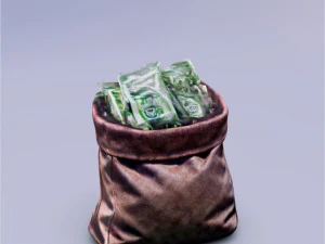 3D Bag Money 3D Model