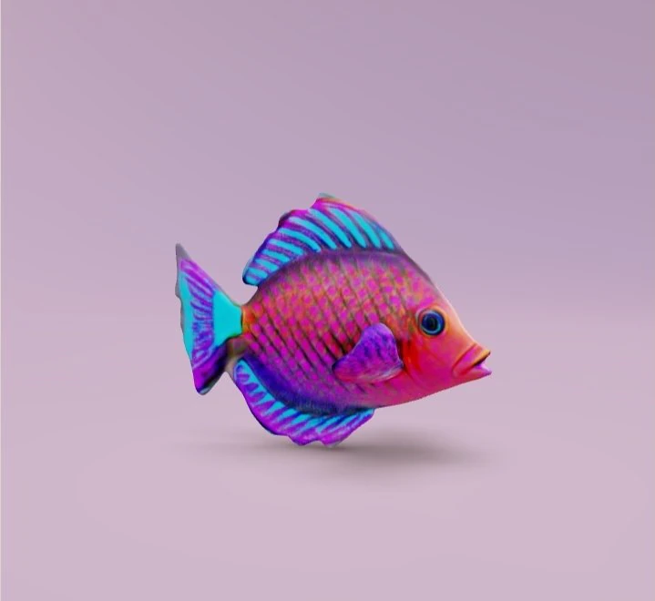 Tropical Fish 3D Model .c4d .max .obj .3ds .fbx .stl .blend