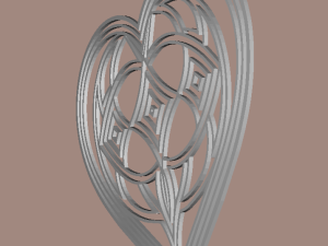 Love Heart 3D Print 3Dプリントモデル