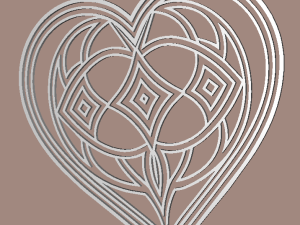 Love Heart 3D Print 3Dプリントモデル