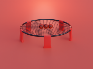 Spikeball-Roundnet Low-poly 3D-Modell