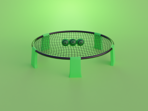 Spikeball-Roundnet Low-poly 3D-Modell