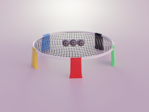 Spikeball-Roundnet Low-poly 3D-Modell