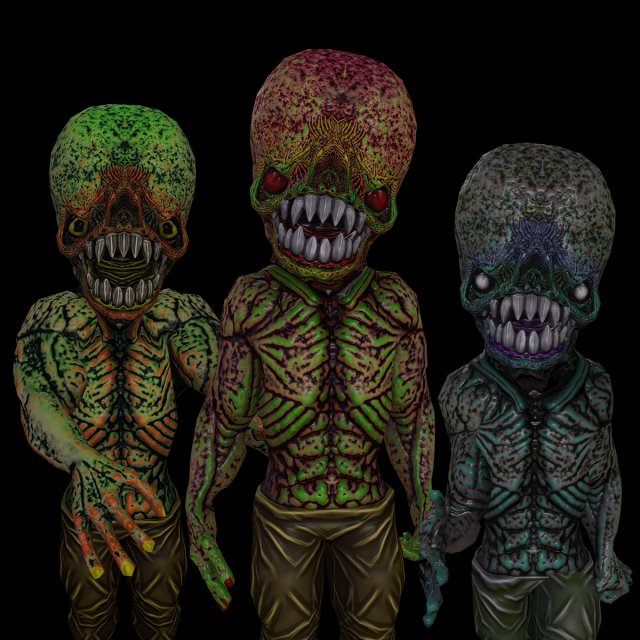 MONSTER Q Modello 3D .c4d .max .obj .3ds .fbx .stl .blend 