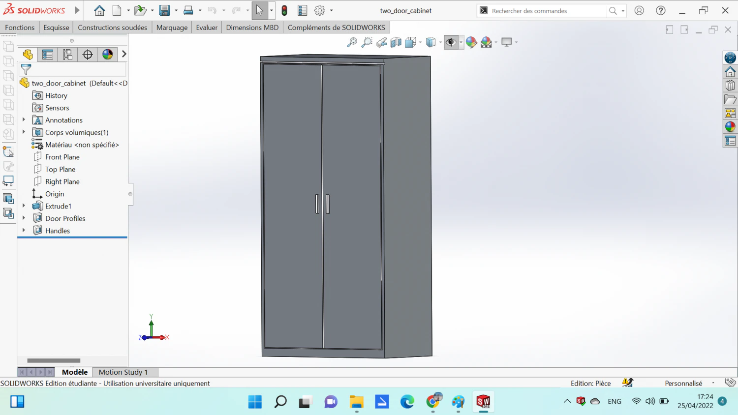 Two Door Cabinet 3D Model .c4d .max .obj .3ds .fbx .stl .blend 