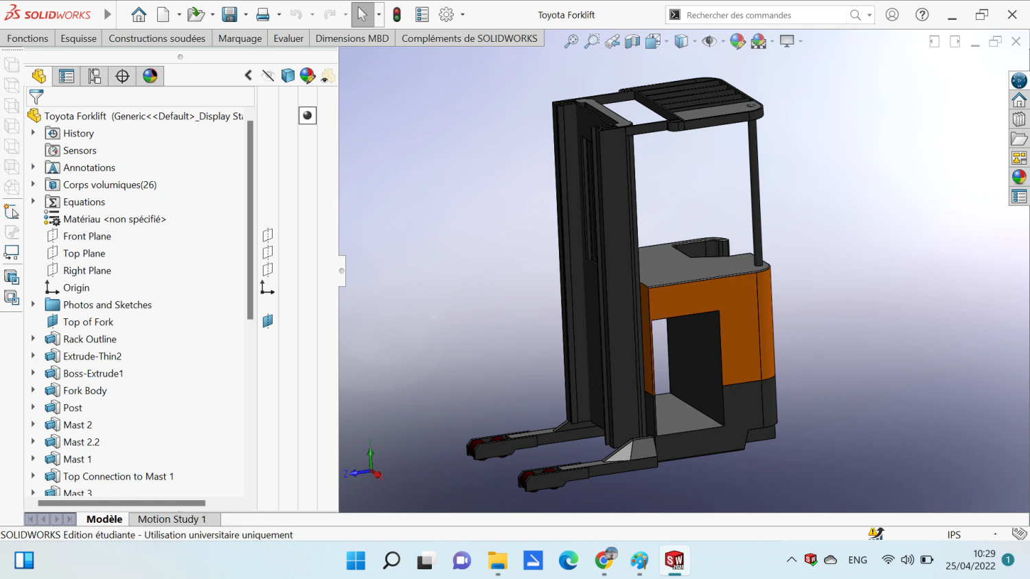 Toyota Forklift 3D Model .c4d .max .obj .3ds .fbx .stl .blend