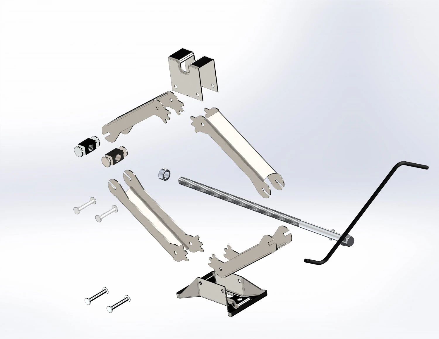 Scissor jack 3D Model .c4d .max .obj .3ds .fbx .stl .blend 