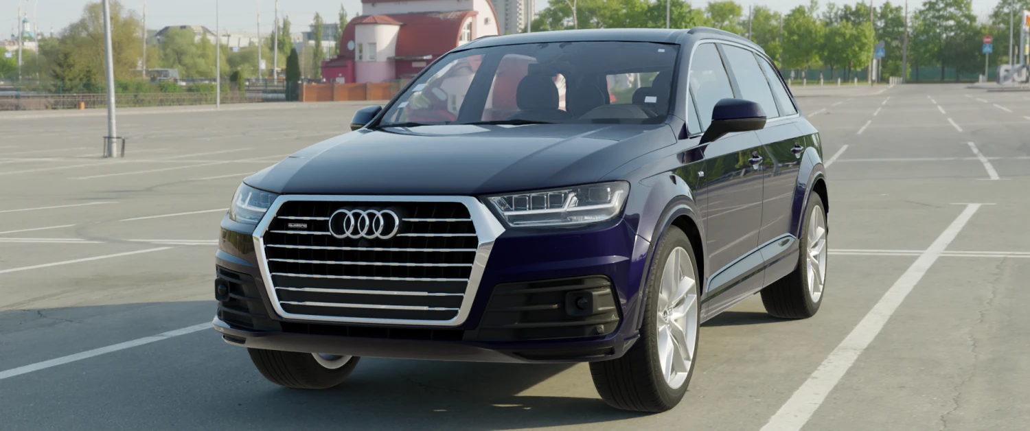 Audi Q7 rig 3D Model .c4d .max .obj .3ds .fbx .stl .blend 