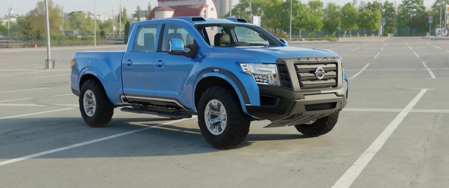 Nissan Titanrig 3D Model .c4d .max .obj .3ds .fbx .stl .blend 