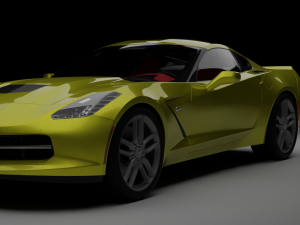 Chevrolet Corvette rig animations Modelo 3D