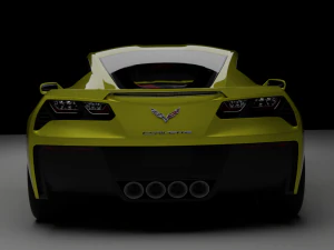Chevrolet Corvette rig animations 3D Model