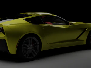 Chevrolet Corvette rig animations 3D Model