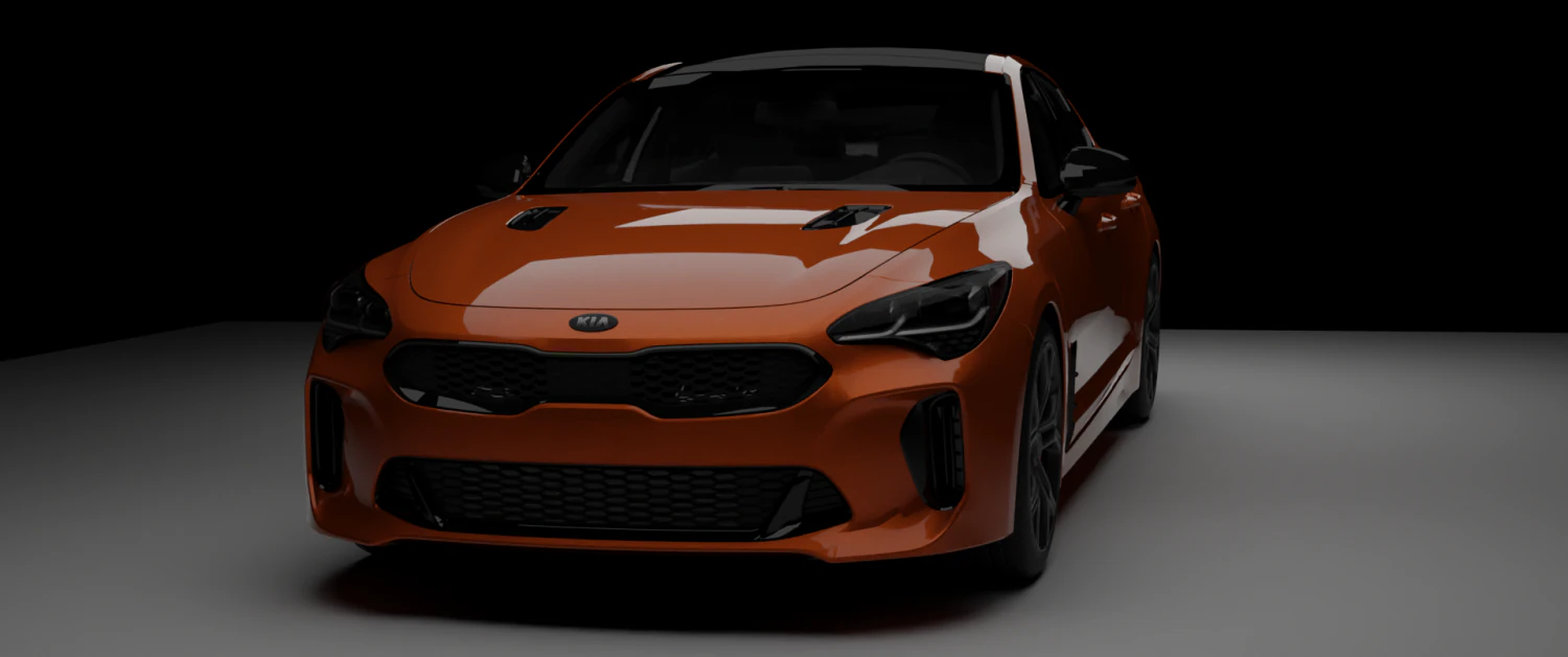 Kia Stinger rig animations 3D Model .c4d .max .obj .3ds .fbx .stl .blend 