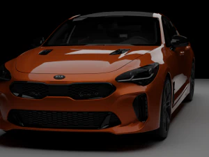 Анимация установки Kia Stinger 3D Модель