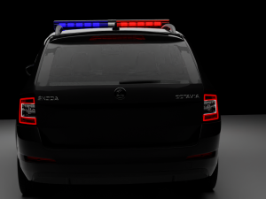 Police Skoda Octavia rig animations Model 3D
