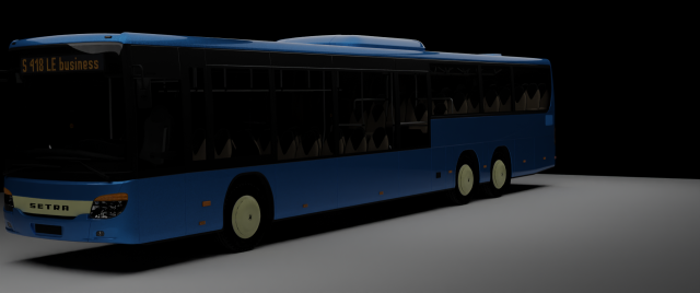 Bus Setra S418 rig animations 3D 모델 .c4d .max .obj .3ds .fbx .stl .blend 