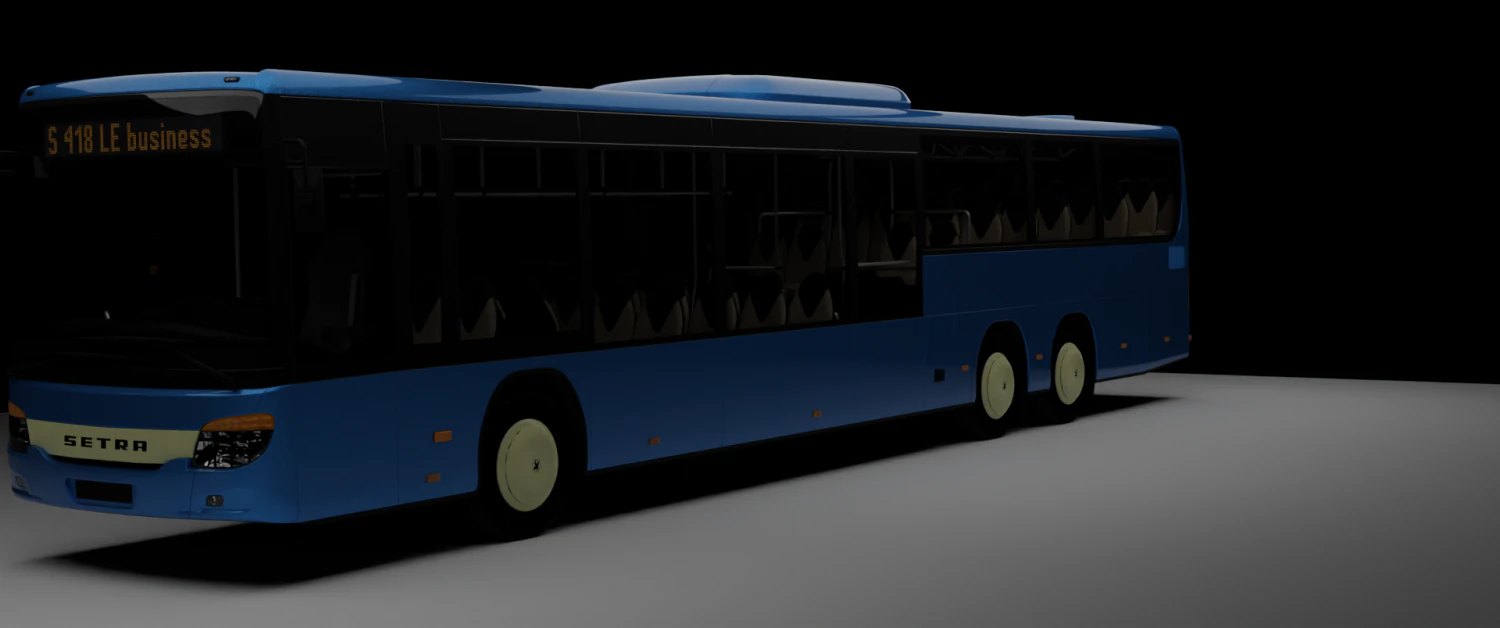 Bus Setra S418 rig animations 3D Model .c4d .max .obj .3ds .fbx .stl .blend
