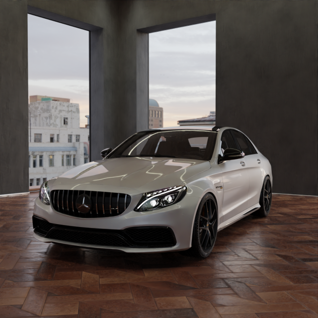 Mercedes c63 AMG CG 텍스쳐 .c4d .max .obj .3ds .fbx .stl .blend 