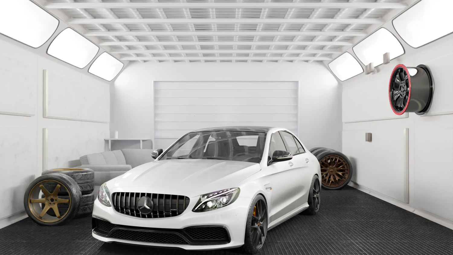 Mercedes c63 AMG CG Textures .c4d .max .obj .3ds .fbx .stl .blend