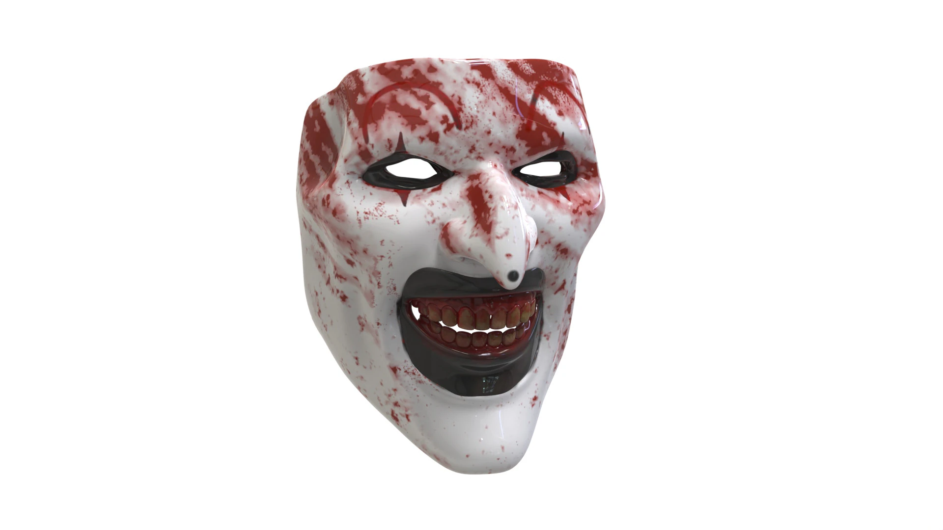 Mask - Terrifier Clown 3D Print Model .c4d .max .obj .3ds .fbx .stl .blend 