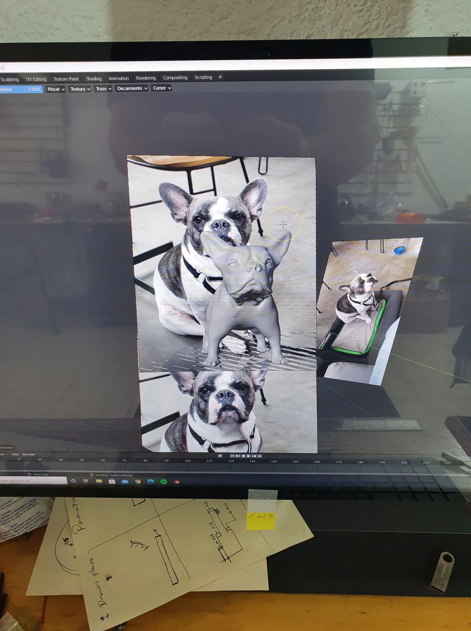 FRENCHIE BULDOG FRANCES 3D Model .c4d .max .obj .3ds .fbx .stl .blend 