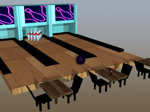 Bowling 3D-Modell