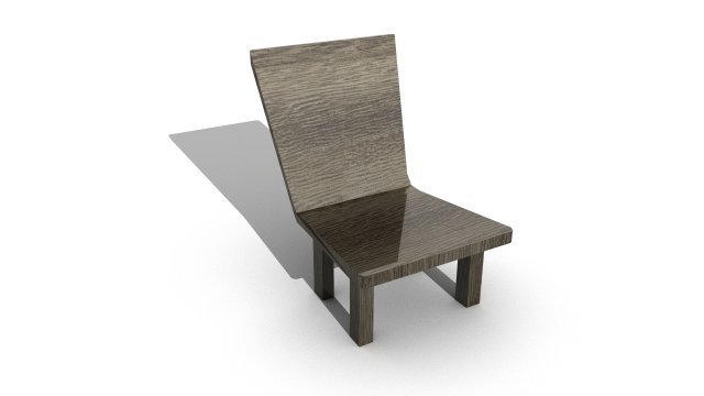 Wooden chair 3D Model .c4d .max .obj .3ds .fbx .stl .blend 