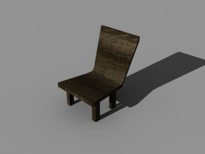 Wooden chair 3D Model