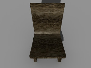 Wooden chair 3D Model