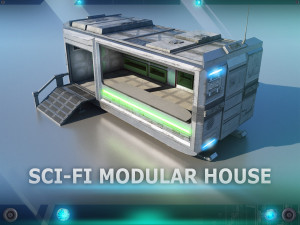 Sci-Fi Modular Building 3D Model