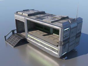 Sci-Fi Modular Building 3D Model