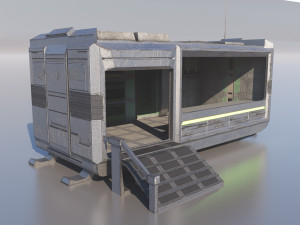 Sci-Fi Modular Building 3D Model