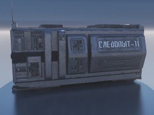 Sci-Fi Modular Building 3D Model
