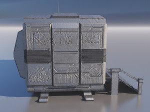 Sci-Fi Modular Building 3D Model