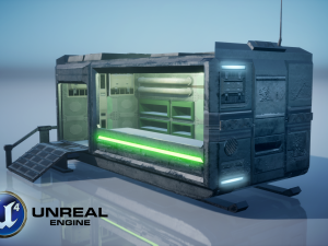 Sci-Fi Modular Building 3D Model