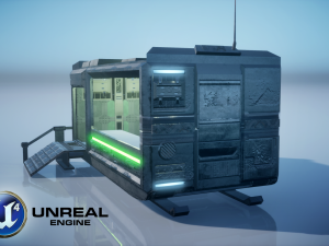 Sci-Fi Modular Building 3D Model