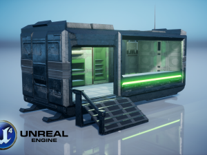 Sci-Fi Modular Building 3D Model