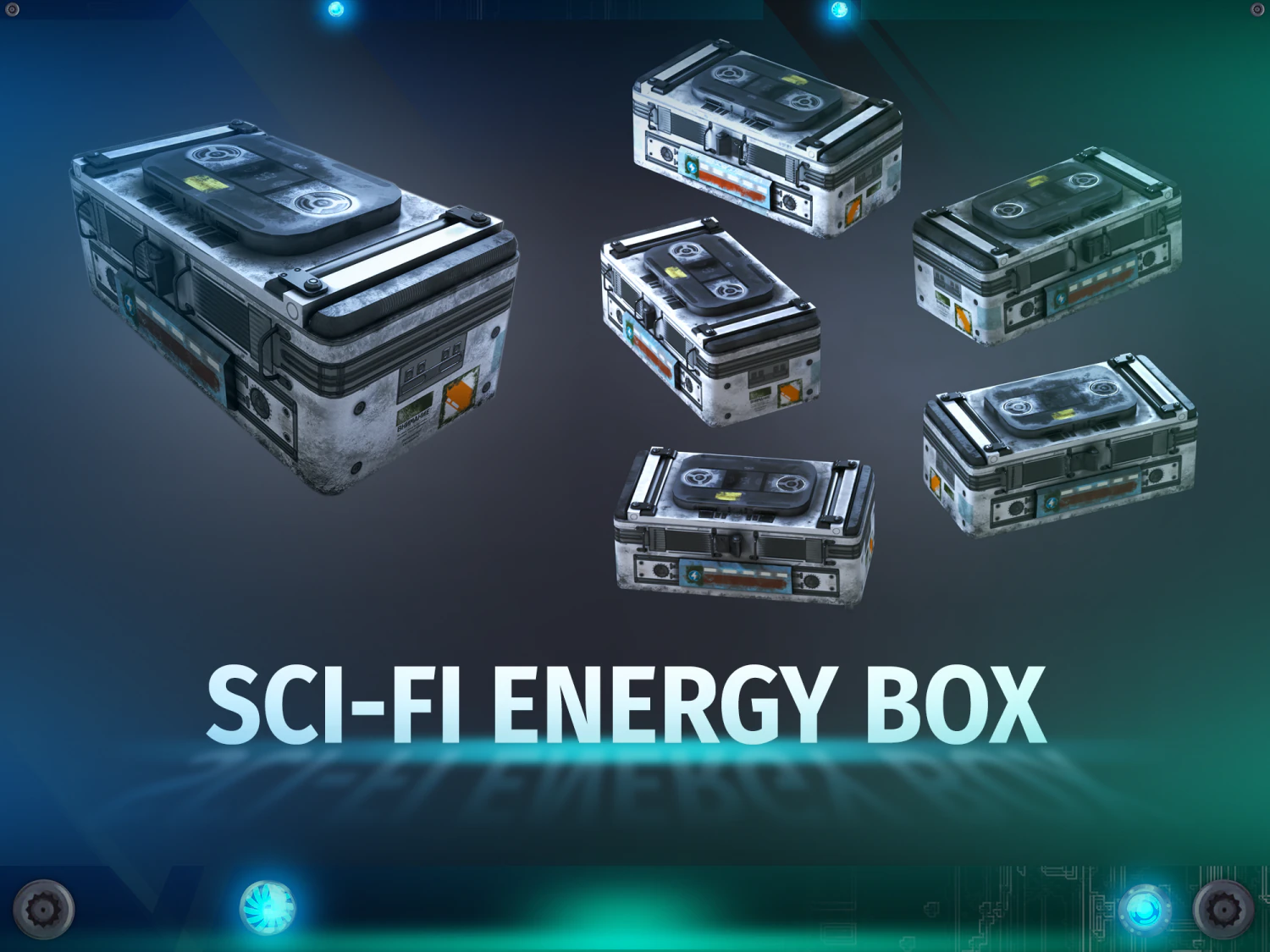 Sci-Fi Container 3D Model .c4d .max .obj .3ds .fbx .stl .blend 