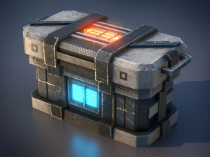 Sci-Fi Container 3D Model