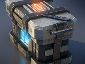 Sci-Fi Container 3D Model