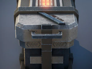 Sci-Fi Container 3D Model