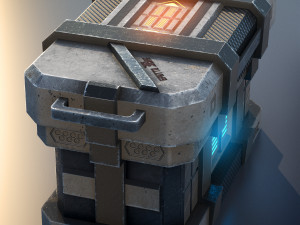 Sci-Fi Container 3D-Modell