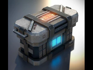 Sci-Fi Container 3D Model