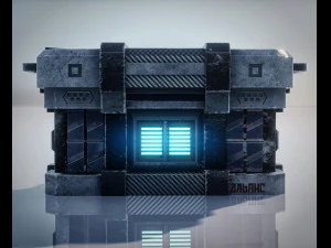 Sci-Fi Container 3D Model