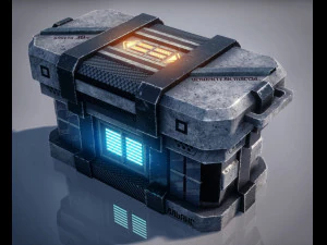 Sci-Fi Container 3D Model