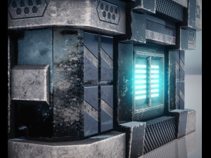 Sci-Fi Container 3D-Modell