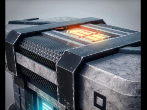 Sci-Fi Container 3D Model