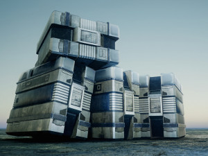 Sci-Fi Container Model 3D