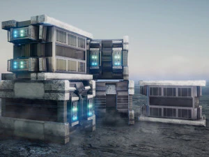 Sci-Fi Container 3D Model